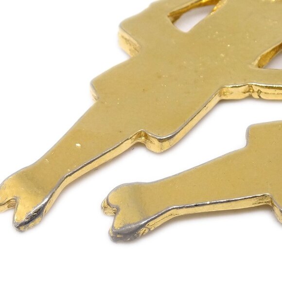 Chanel Mademoiselle Dangle Earrings Clip-On Gold 122680 - Picture 4 of 4